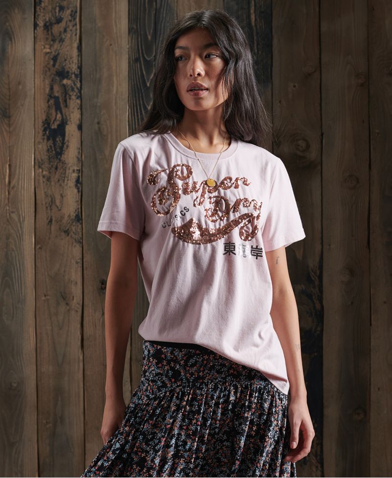 Camiseta-Para-Mujer-Script-Sequin-Tee-Superdry