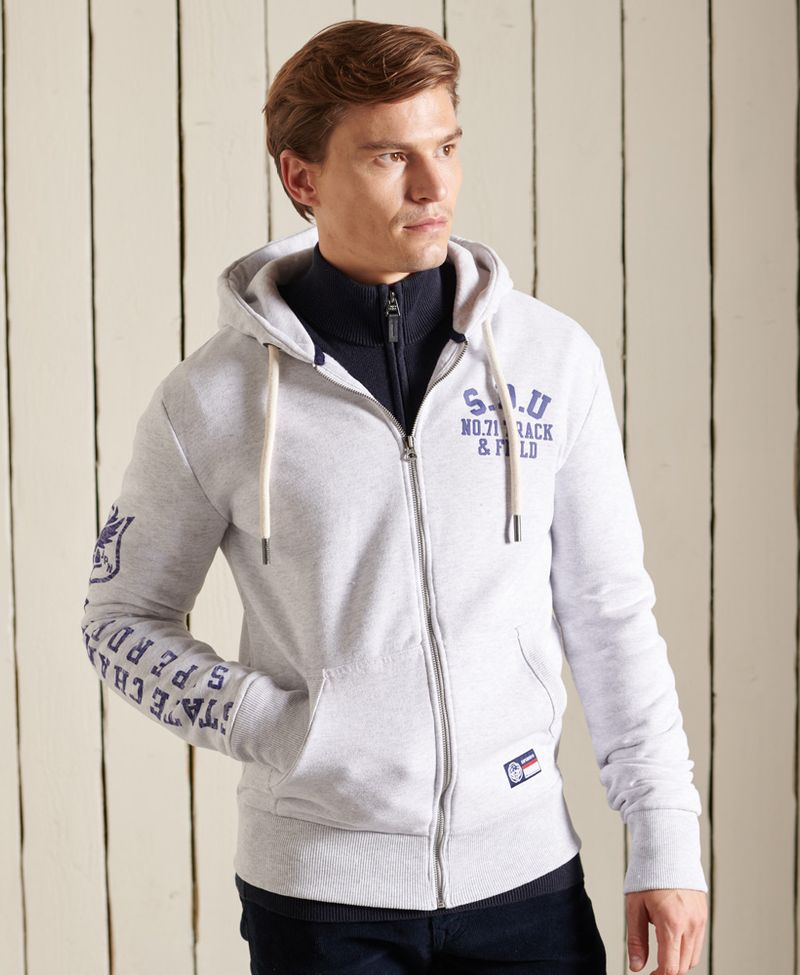 Buzo Hoodie Abierto Para Hombre T&F Ziphood Superdry