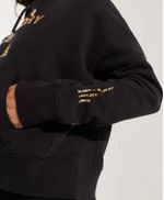 Buzo-Hoodie-Cerrado-Para-Mujer-Corp-Logo-Foil-Crop-Hood-Superdry