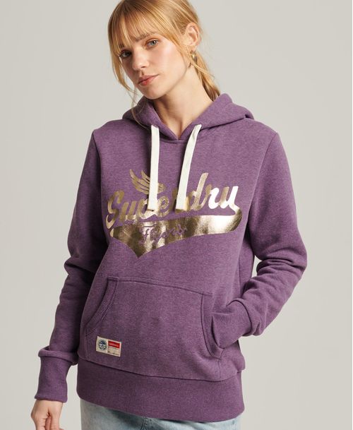 Buzo Cerrado Para Mujer Vintage Script Style Coll Hood