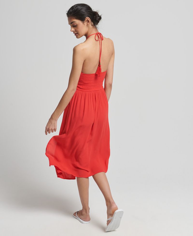 -Vestido-Largo-Para-Mujer-Vintage-Smocked-Halter-Dress-Superdry