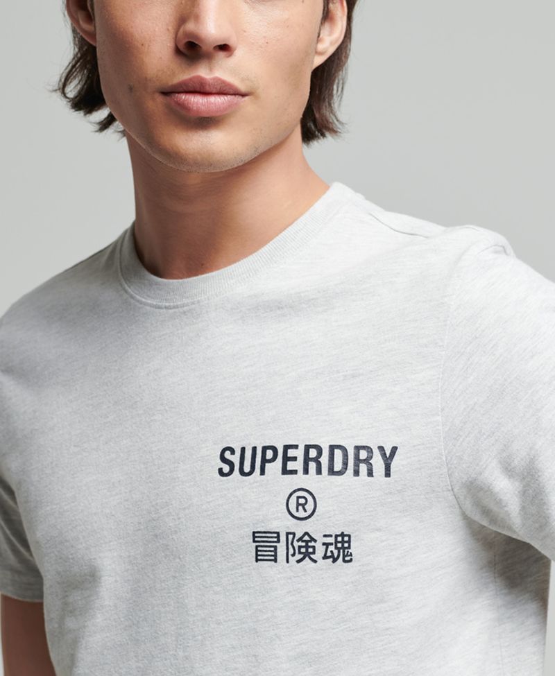 Camiseta Para Hombre Vintage Corp Logo Marl Tee Superdry 10787 CAMISETAS SUPERDRY Superdry Colombia