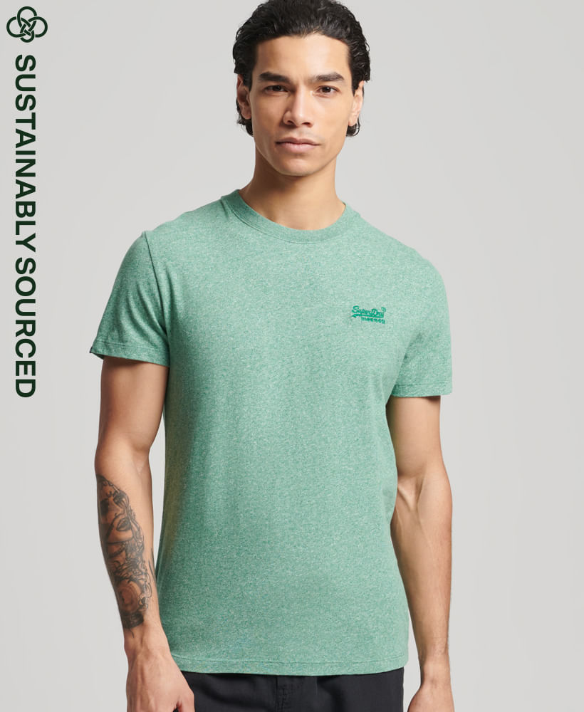 CAMISETA BASICA SUPERDRY HOMBRE VINTAGE LOGO TEE VERDE CLARO 2