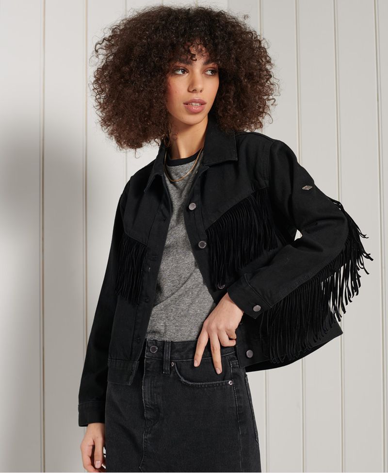 Chaqueta-Casual-Para-Mujer-Tassled-Jacket-Superdry