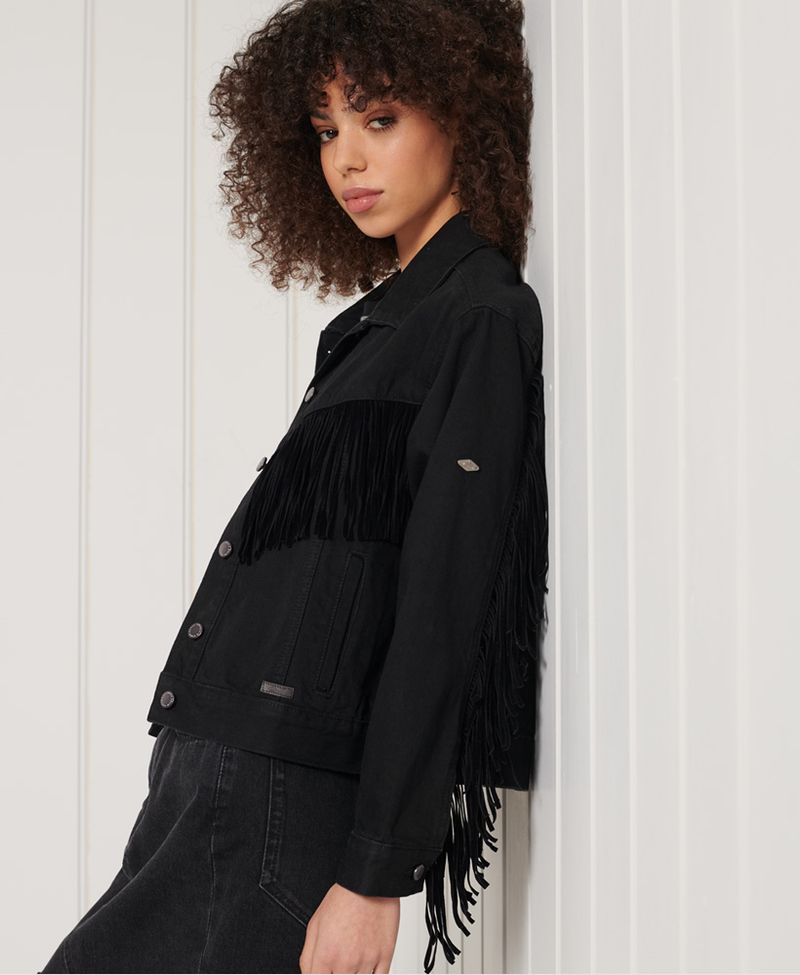 Chaqueta-Casual-Para-Mujer-Tassled-Jacket-Superdry
