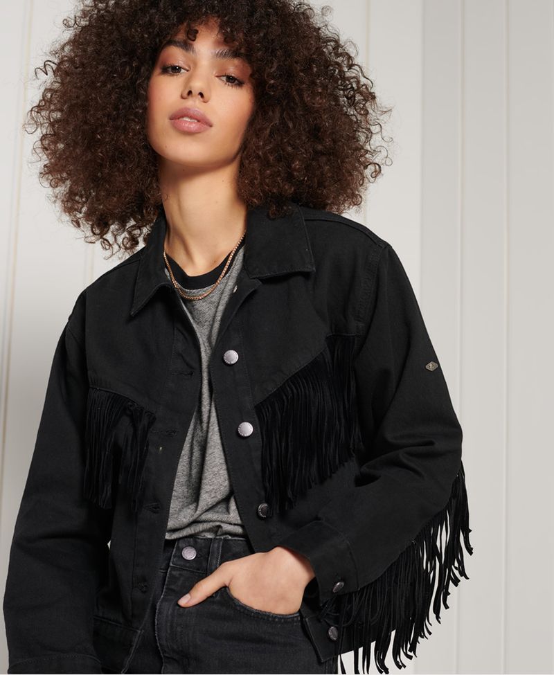 Chaqueta-Casual-Para-Mujer-Tassled-Jacket-Superdry