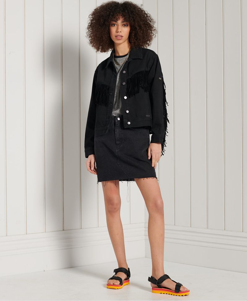 Chaqueta-Casual-Para-Mujer-Tassled-Jacket-Superdry
