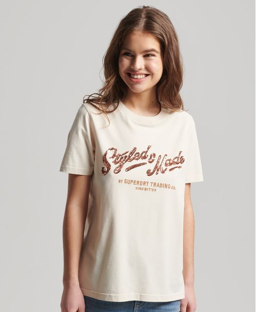 Camiseta Para Mujer Vintage Script Style Ww