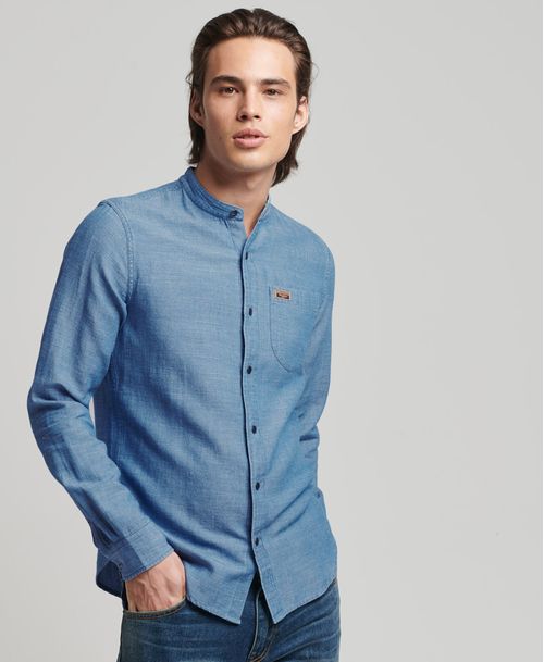 Camisa Manga Larga Para Hombre Vintage Grandad