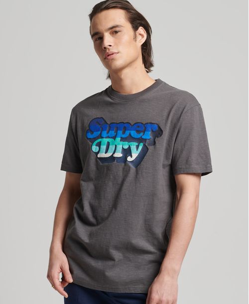 Camiseta Para Hombre Vintage Cali Stripe