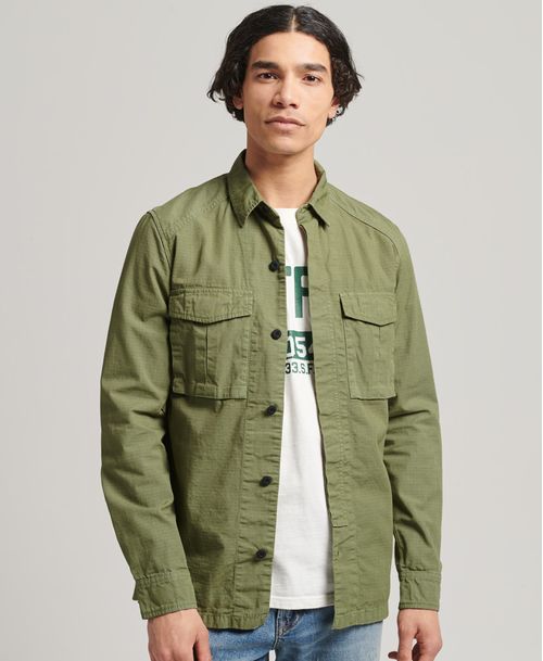 Camisa Manga Larga Para Hombre Vintage Military