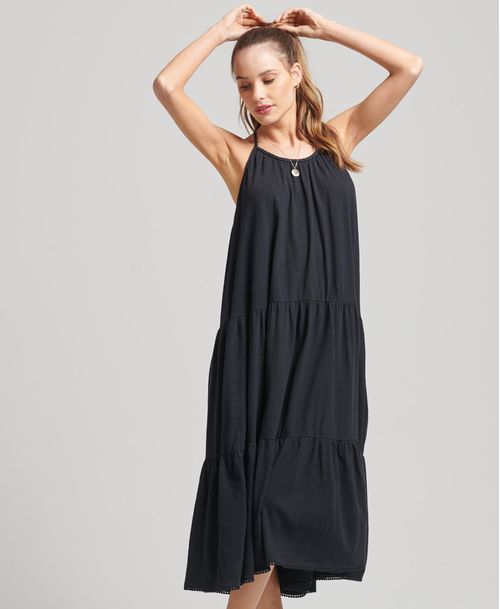 Vestido Largo Para Mujer Vintage Jersey Midi Dress