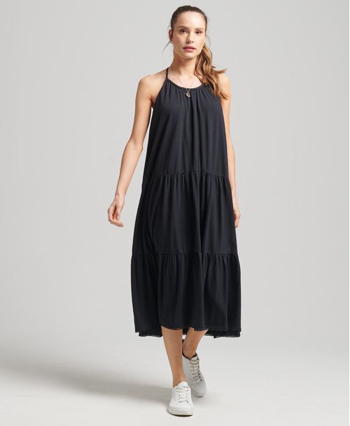 Vestido Largo Para Mujer Vintage Jersey Midi Dress