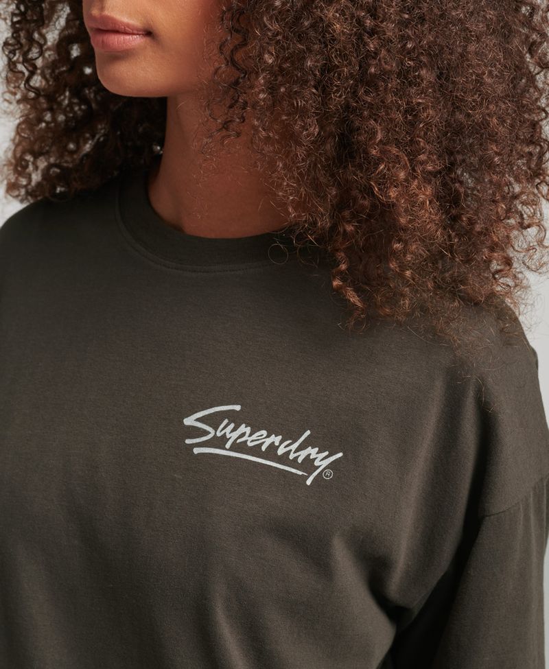 Camiseta-Para-Mujer-Vintage-Downtown-Scripted-Tee-Superdry
