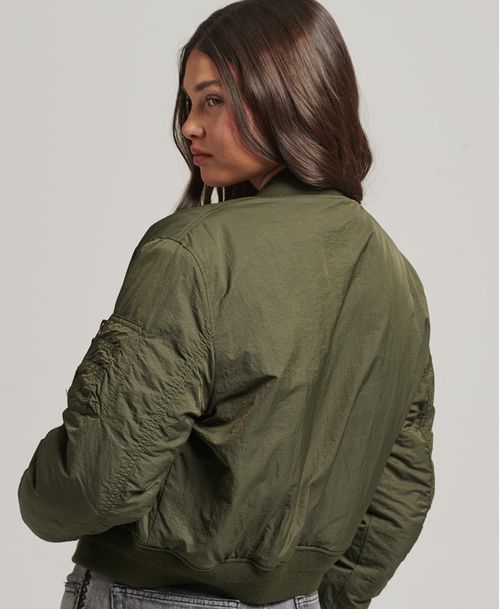 Chaqueta Casual Para Mujer Vintage Aviator Bomber