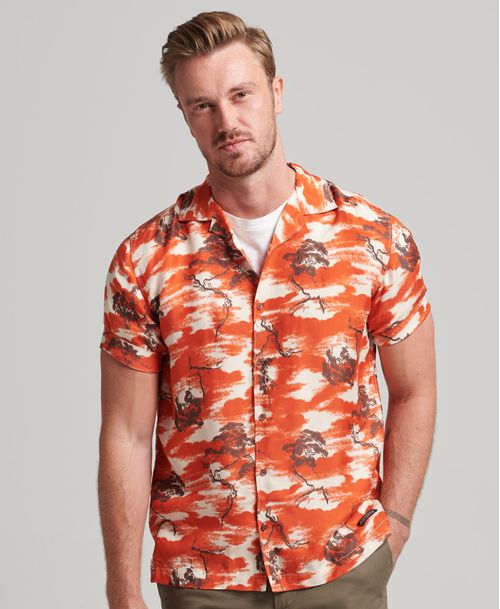 Camisa Manga Corta Para Hombre Vintage Revere Ss
