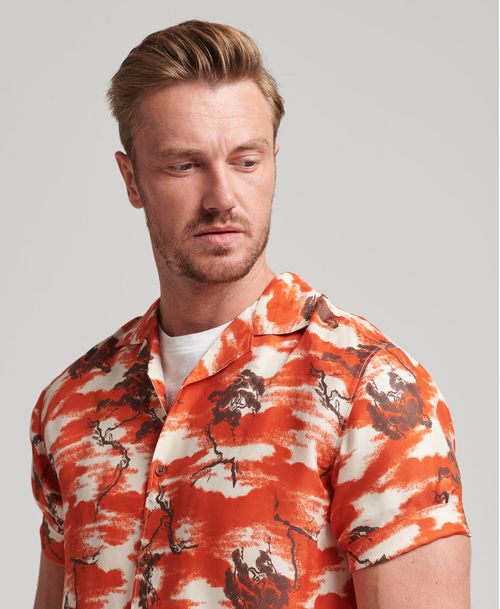 Camisa Manga Corta Para Hombre Vintage Revere Ss