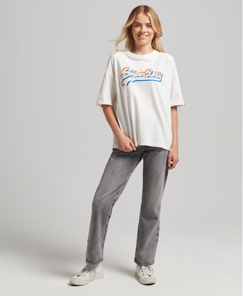 Camiseta Para Mujer Vintage Logo Rainbow