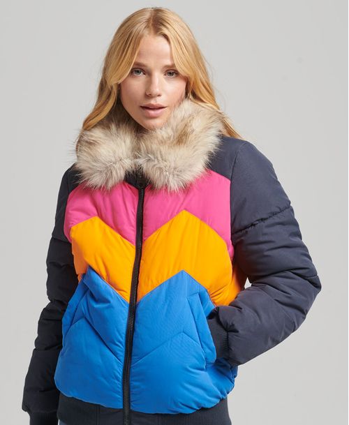 Chaqueta Padded Para Mujer Vintage Retro Puffer
