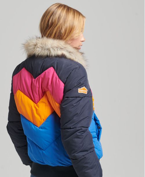 Chaqueta Padded Para Mujer Vintage Retro Puffer
