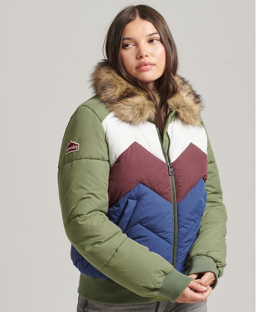 Chaqueta Padded Para Mujer Vintage Retro Puffer