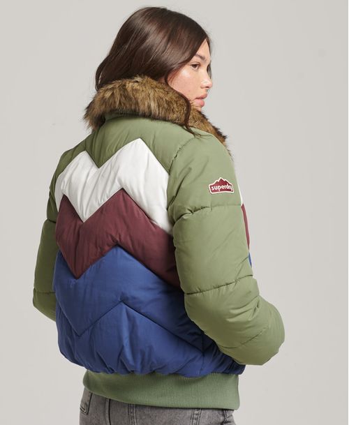 Chaqueta Padded Para Mujer Vintage Retro Puffer