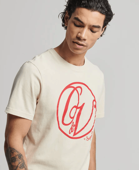 Camiseta Para Hombre Vintage Monogram