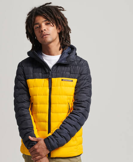 Chaqueta Padded Para Hombre Code Radar Quilt