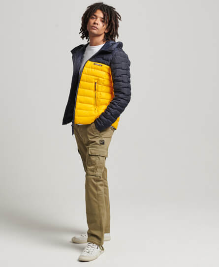 Chaqueta Padded Para Hombre Code Radar Quilt