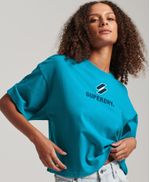 Camiseta Para Mujer Code Sl Stacked Apq Boxy Tee Superdry 11115, CAMISETAS