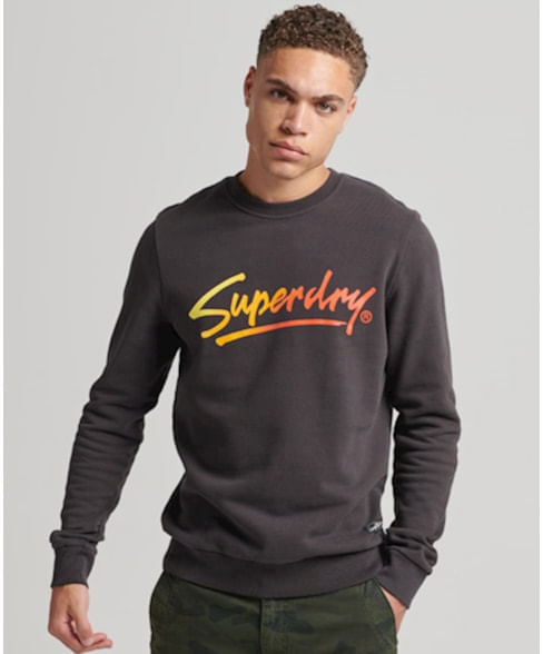 Buzo Cerrado Para Hombre Vintage Downtown Script Crew