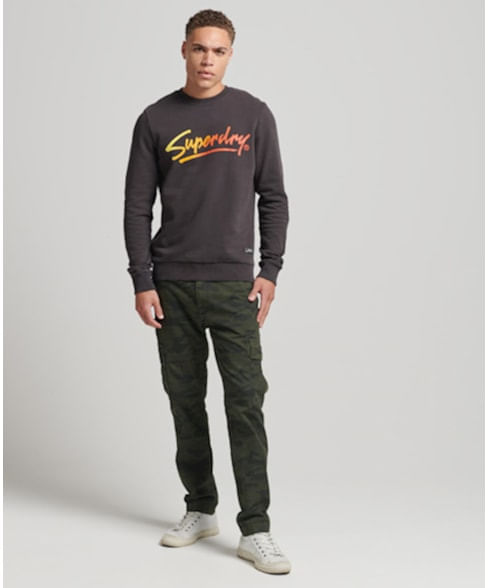 Buzo Cerrado Para Hombre Vintage Downtown Script Crew