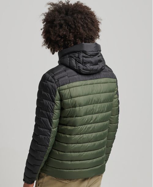 Chaqueta Padded Para Hombre Code Radar Quilt