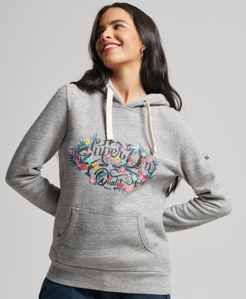 Buzo Hoodie Cerrado Para Mujer Vintage Vl Narrative Hood Superdry 48342, BUZOS