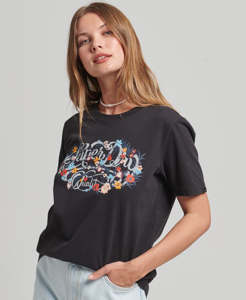 Camiseta-Para-Mujer-Vintage-Floral-Scripted-Superdry