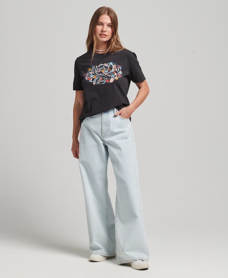 Camiseta-Para-Mujer-Vintage-Floral-Scripted-Superdry