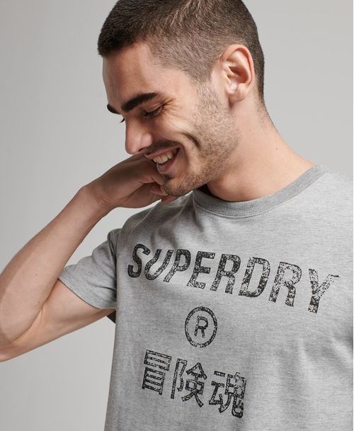 Camiseta Para Hombre Vintage Corp Logo Superdry