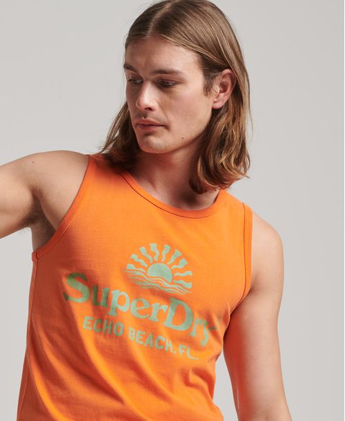 Camiseta Manga Sisa Para Hombre Vintage Venue Neon Vest