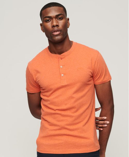 Camiseta Para Hombre Vintage Logo Henley