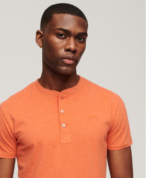 Camiseta Para Hombre Vintage Logo Henley