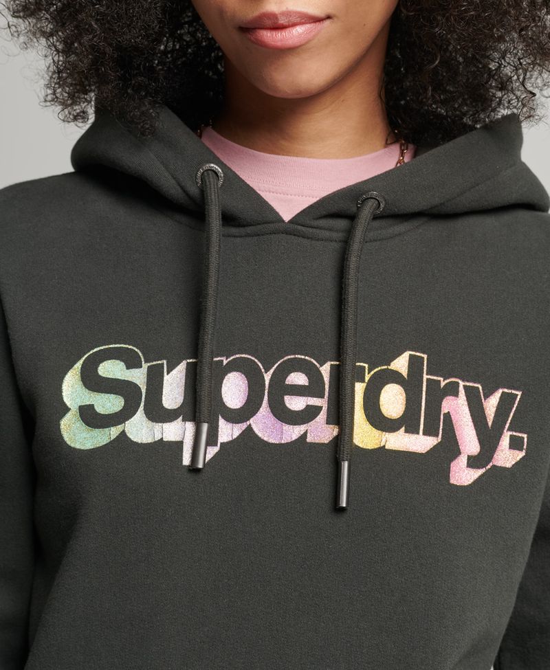 Buzo Hoodie Cerrado Para Mujer Vintage Cl Rainbow Hood Superdry 11148, BUZOS