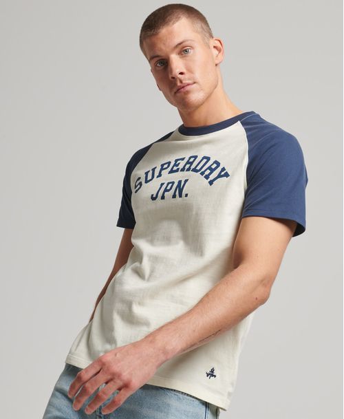 Camiseta Para Hombre Vintage Gym Raglan