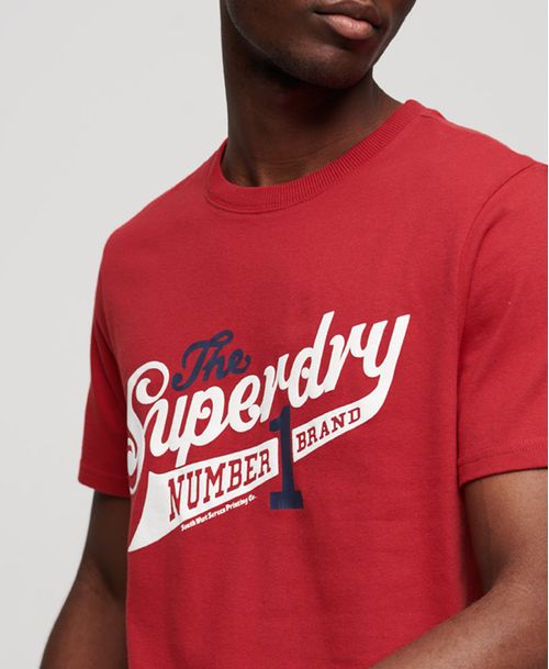Camiseta Para Hombre Vintage Scripted College