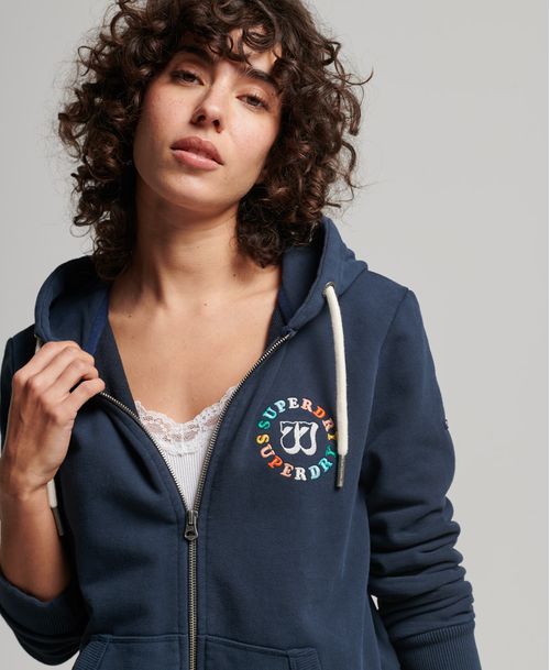 Buzo Abierto Para Mujer Vintage Rainbow