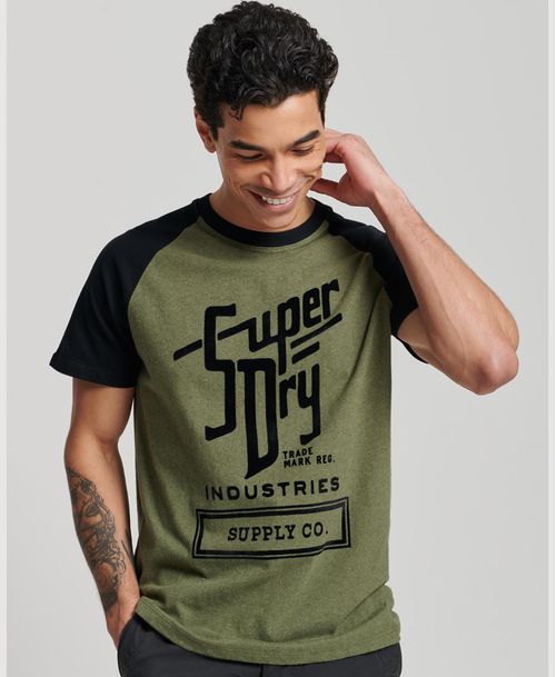 Camiseta Para Hombre Vintage Raglan