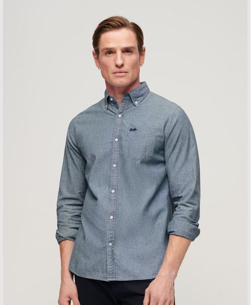 Camisa Manga Larga Para Hombre Cotton Oxford