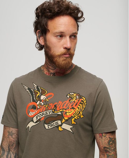 Camiseta Para Hombre Tattoo Script Graphic