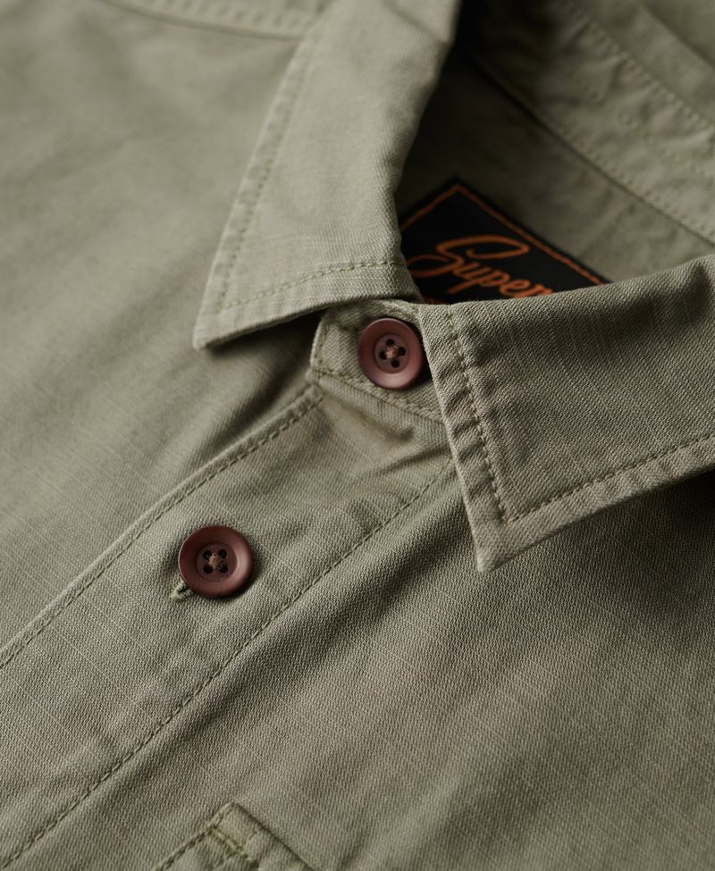 Camisa-Manga-Larga-Para-Hombre-Vintage-Military-Over-