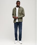 Camisa-Manga-Larga-Para-Hombre-Vintage-Military-Over-