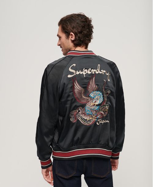 Chaqueta Casual Para Hombre Suikajan Embroidered Bomber